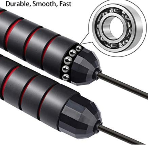 New Jump Rope Ball Bearings Tangle Free Rapid Speed Cable Skipping Rope Set of 2 - Picture 7 of 7